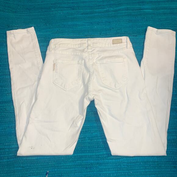 NWOT $189 PAIGE SKYLINE WHITE DENIM ANKLE JEANS 24 - Picture 12 of 14
